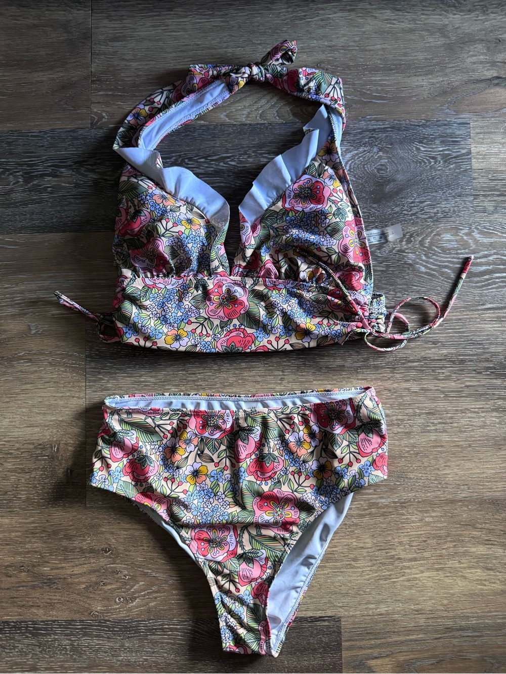 SHEIN Multicolor Floral Halter 👙 2p